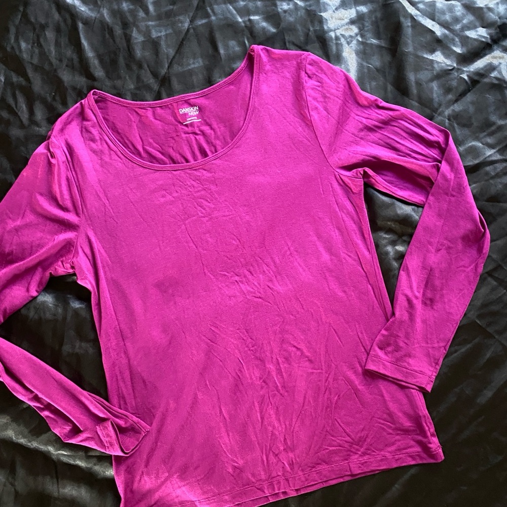 Danskin Fuchsia Long Sleeve Blouse